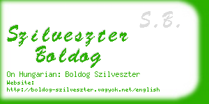 szilveszter boldog business card